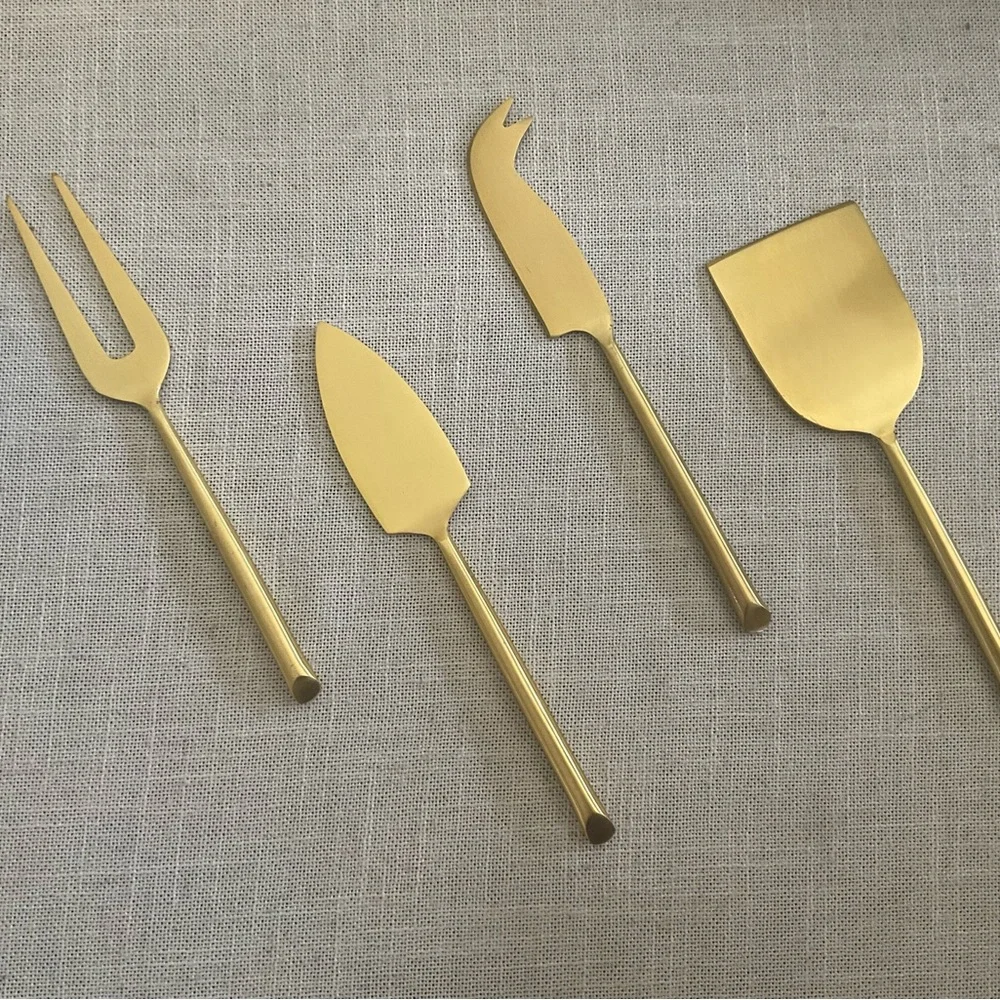 Nordstrom At Home Gold Cheese Knife Set 🧀 🍷
